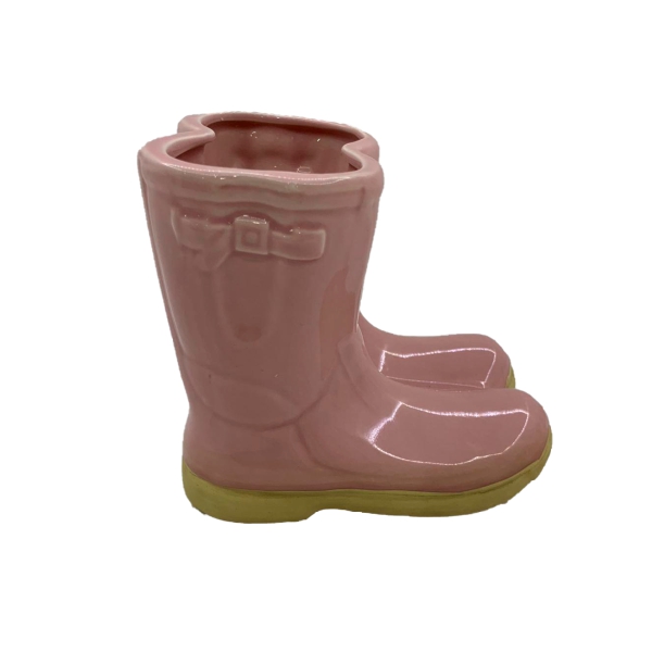 Par de Botas Rosa de Porcelana